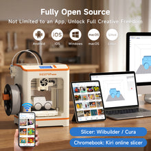 Load image into Gallery viewer, WEEFUN TINA2C 3D Printer for Beginners, Fully Assembled with WiFi Cloud Print, APP Smart Control Mini 3D Printer for Beginners and Kids, Auto Leveling DIY 3D Printers Fully Open Source for Home, School