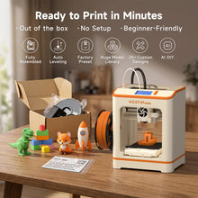 Load image into Gallery viewer, WEEFUN TINA2C 3D Printer for Beginners, Fully Assembled with WiFi Cloud Print, APP Smart Control Mini 3D Printer for Beginners and Kids, Auto Leveling DIY 3D Printers Fully Open Source for Home, School
