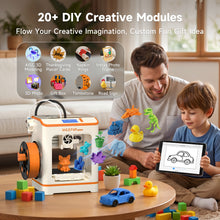 Load image into Gallery viewer, WEEFUN TINA2C 3D Printer for Beginners, Fully Assembled with WiFi Cloud Print, APP Smart Control Mini 3D Printer for Beginners and Kids, Auto Leveling DIY 3D Printers Fully Open Source for Home, School
